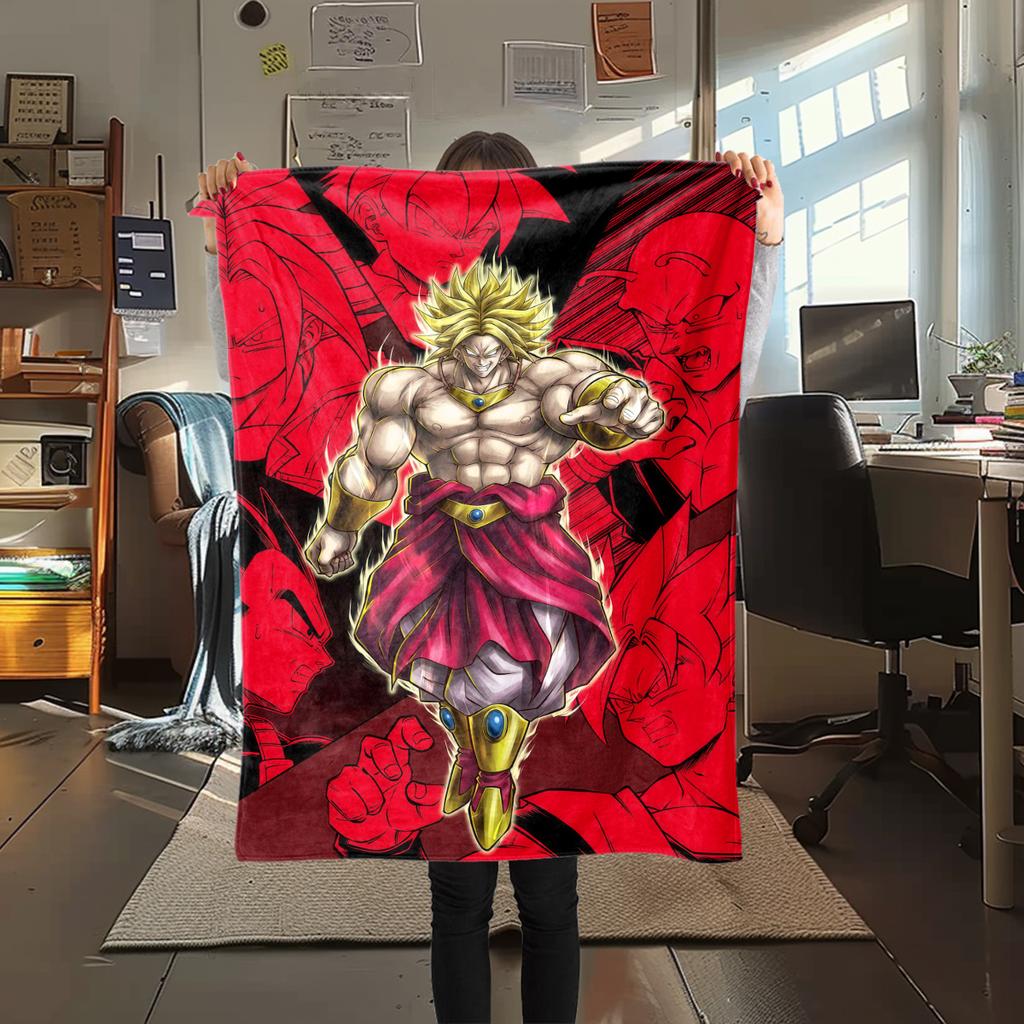 1PC Broli Print Flannel Blanket, High quality All Seasons, Home Decor, Warmth and Comfort, Perfect for Christmas Gifts