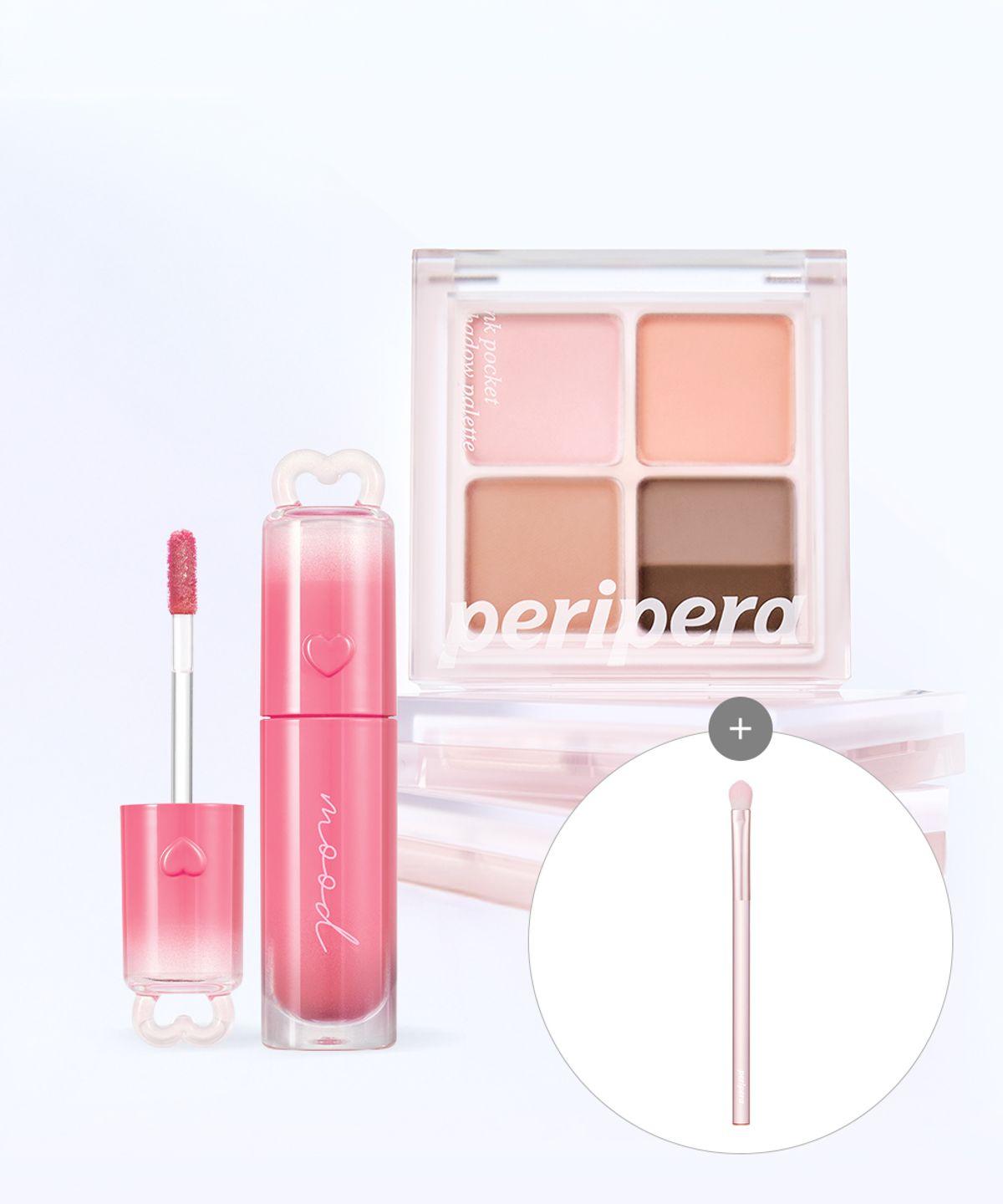 [SET] Ink Mood Gloy Tint + Pocket Shadow Palette Basic Shadow Brush 1P 021 Coolso Evaluation