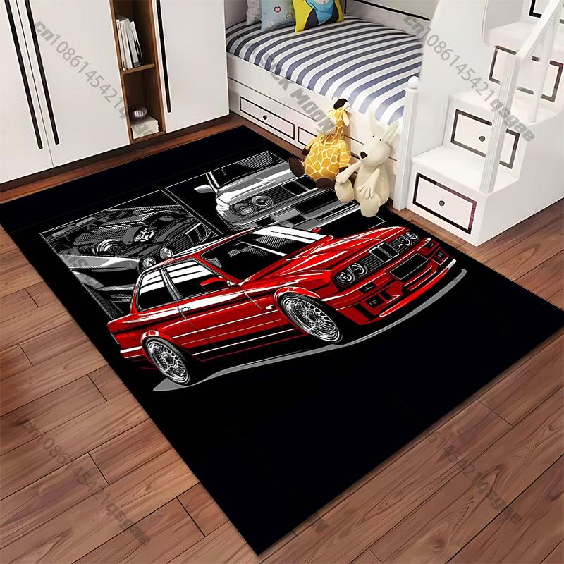Tappeto design performance auto d'epoca Tappetino per gattonare bambini Tappeto da ingresso Tappeto per giochi Decorazione stanza soggiorno Yoga