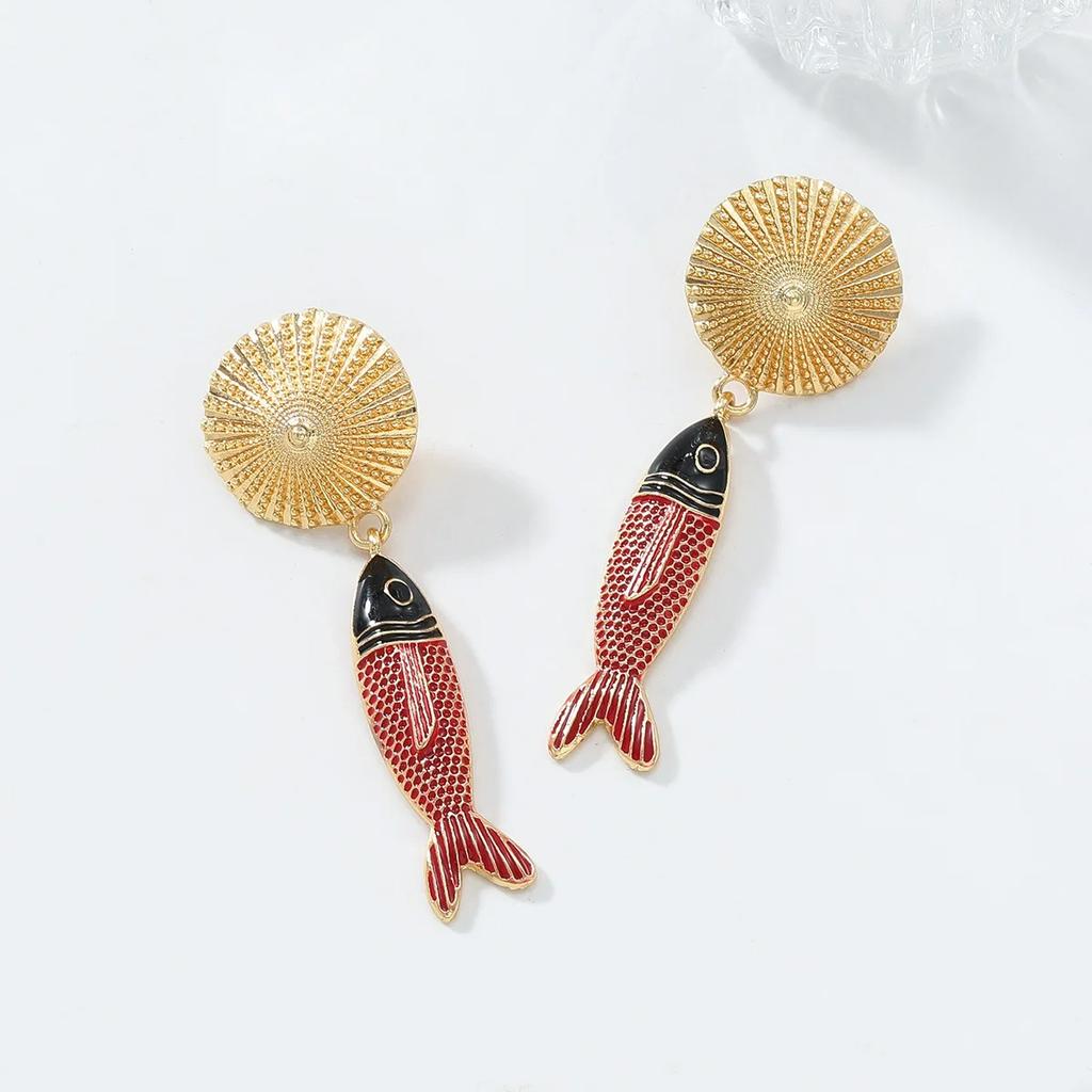 Conch Turtle Shell Fish Necklace Ocean Style Hand-Woven Pendant Necklace Summer Couple Colorful Rope Exquisite Trend Accessories