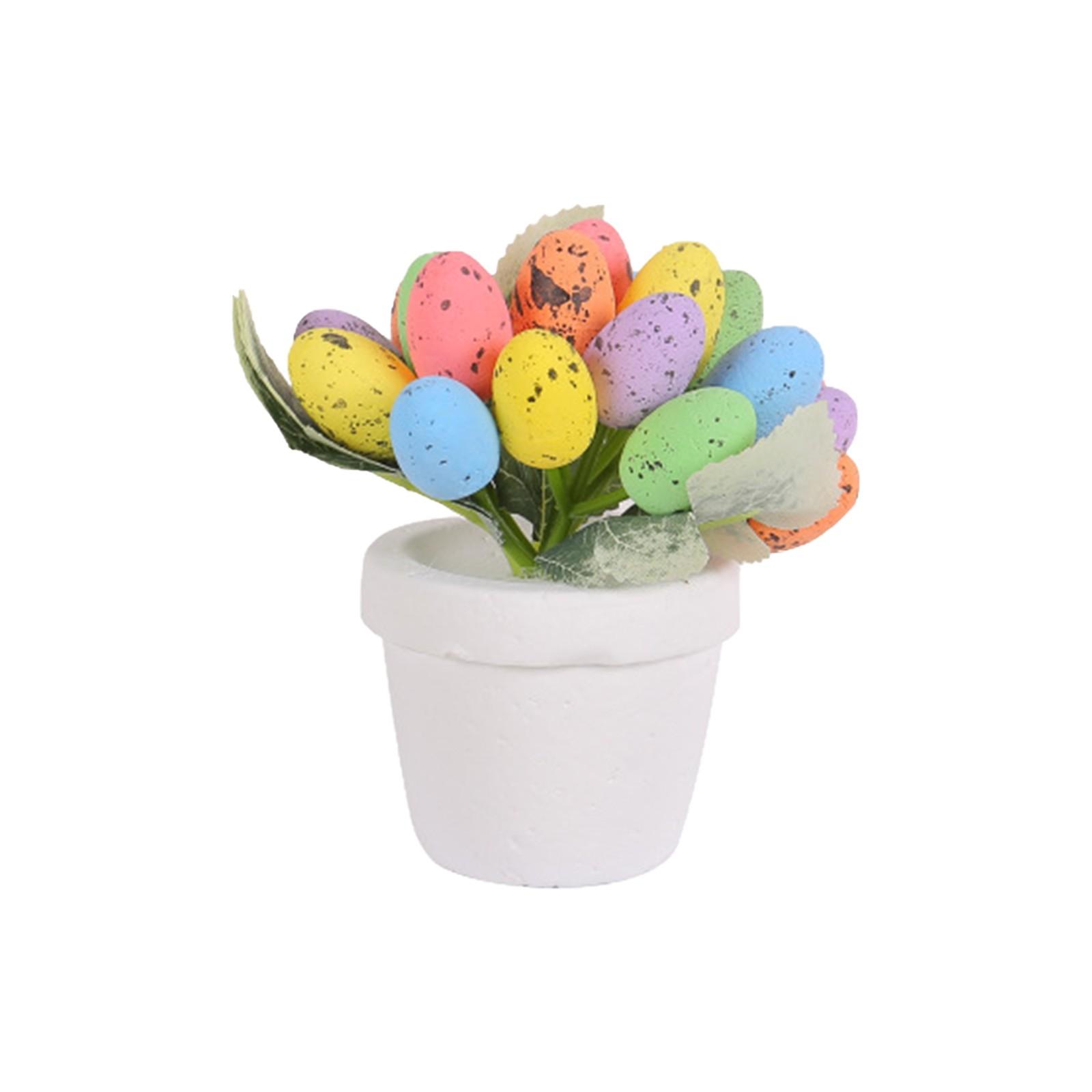 

Пятнистые яйца 2024. Пасхальные имитации яиц. Пасхальный настольный орнамент в горшке среднего размера. One Size