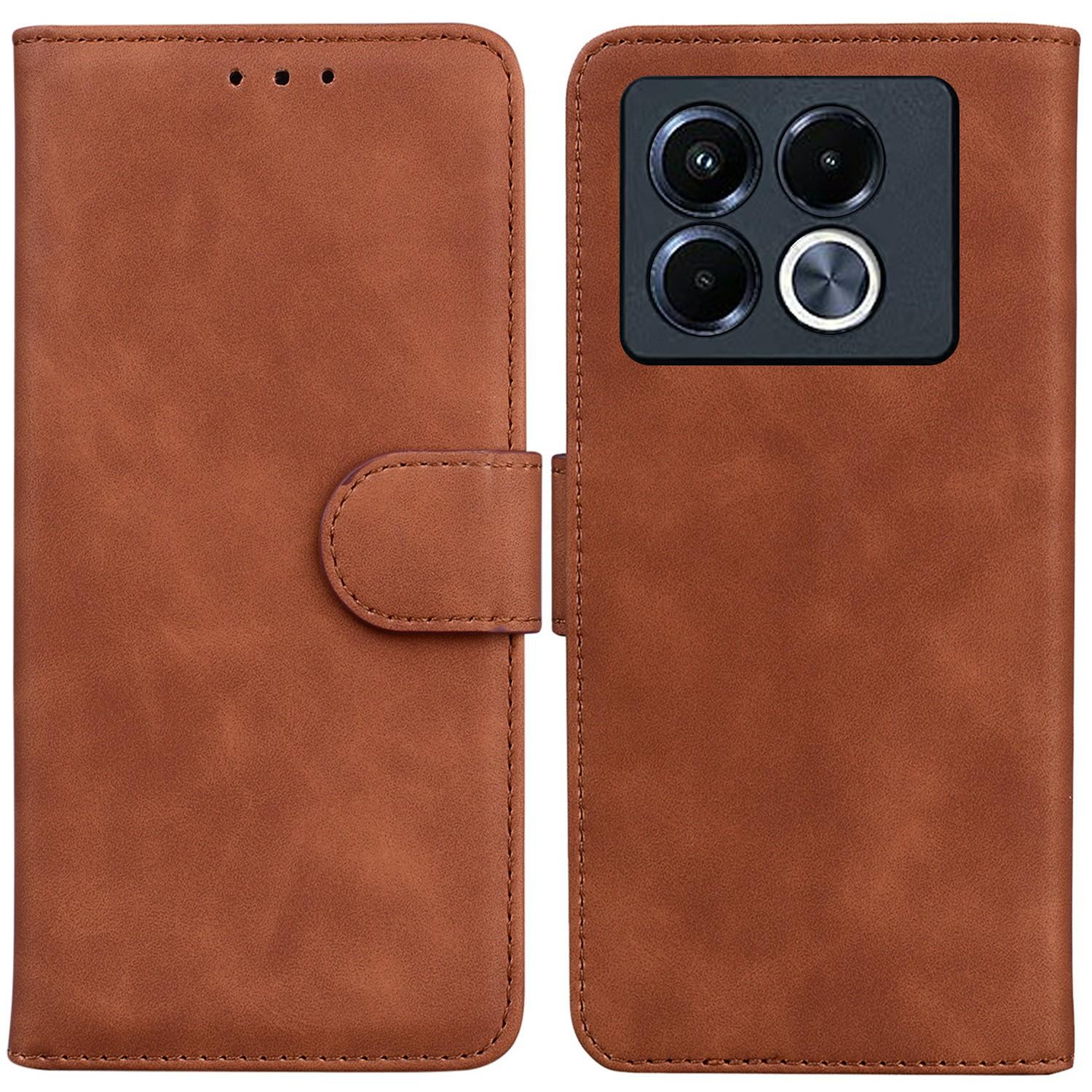 

For Infinix Note 40 5G Case Solid Color Leather Wallet Phone Cover E