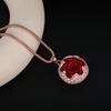 Rose Pendant Necklace - Elegant Sweater Chain for Women