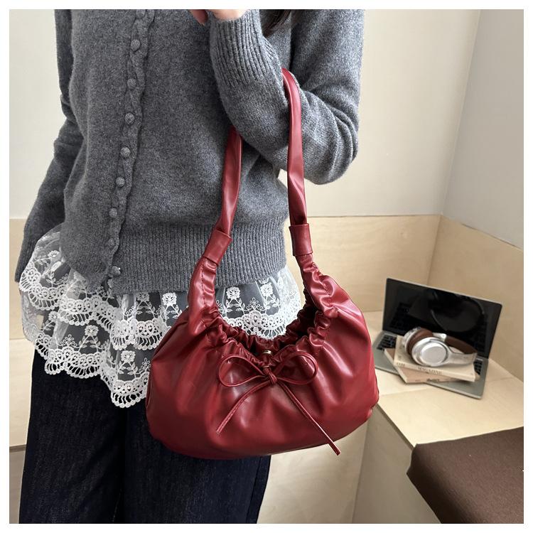 Shoulder Bag for Women Soft Foldable Vegan Leather Crossbody Bags Tote Hobo HandBag Underarm Purses Slouchy Hobo Bags and Tote Bag Women's Y2K Purse