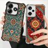 Persian Carpet Floral Pattern Soft Phone Case For Xiaomi Redmi Note 14 15 Pro Plus 13 12 11S 11T 5G 10 9S 9 Plating Anti-Fall Fu
