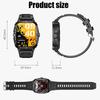 1.96" Outdoor Military Smartwatch Men Bluetooth Call Smart Watch IP68 Waterproof Sports Fitness Watches