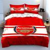 Arsenal-Logo und Streifen. Bettwäsche-Sets Bettbezug-Sets Bettbezüge Kissenbezüge(1*Bettbezug 2*Kissenbezüge ohne Bettdecke)