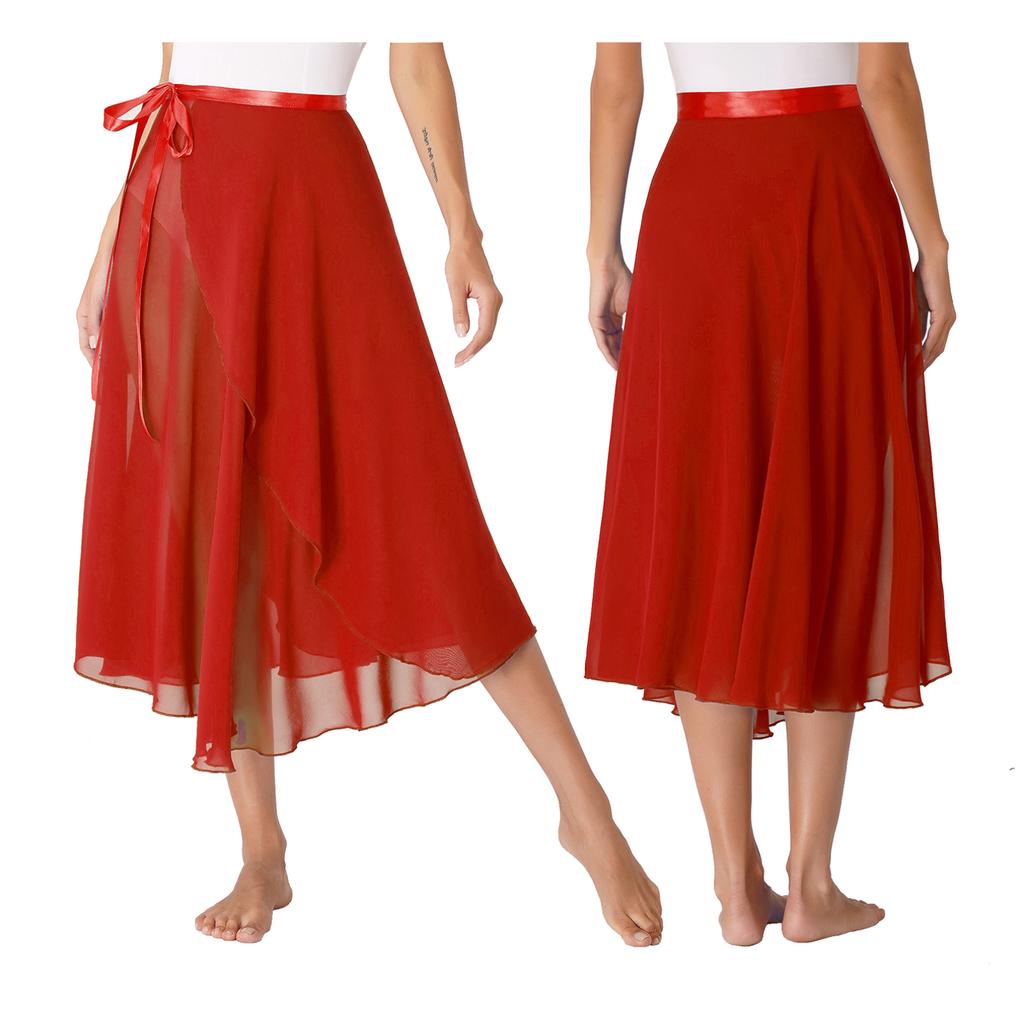 Fusta de balet pentru femeie fete peste eșarfă Fusta tutu cu talie elastică Fusta de dans transparentă