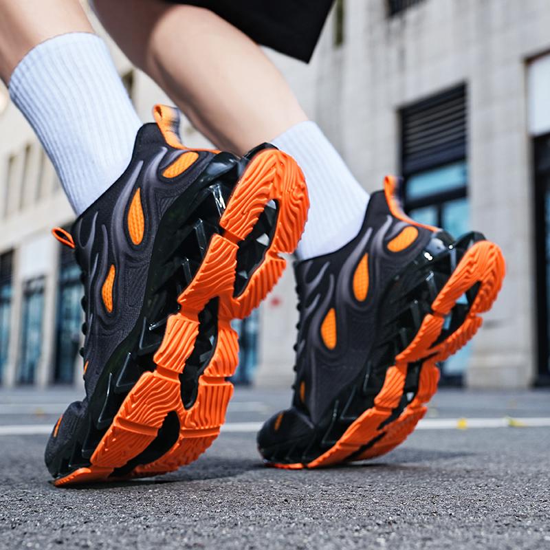 Fashion Shoes Men Blade Running Shoes for Men Flame Design Sneakers Shock Absorption Jogging Sports Walking Shoes Male Footwear