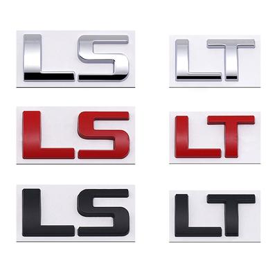 3D Metal LT LS Letterl Badge Logo Car Rear Trunk Emblem Stickers Decal for Silverado Colorado Corvette C8 Car Styling