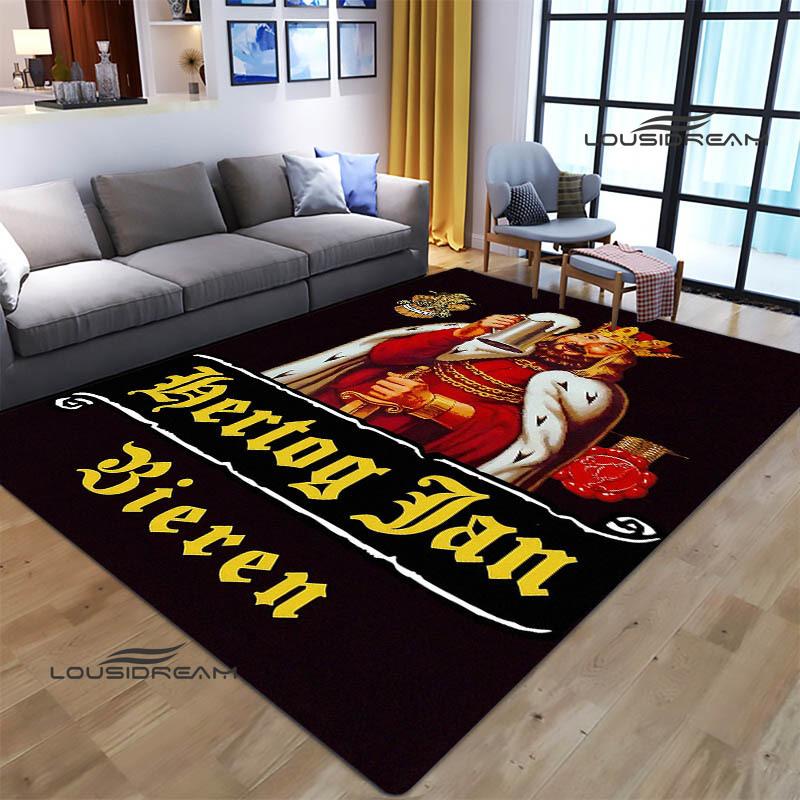 Hertog jan LOGO Teppich Wohnzimmer Schlafzimmer rutschfeste Teppiche Yogamatte Outdoor-Teppich Kawaii-Teppich Läufer Geburtstagsgeschenk