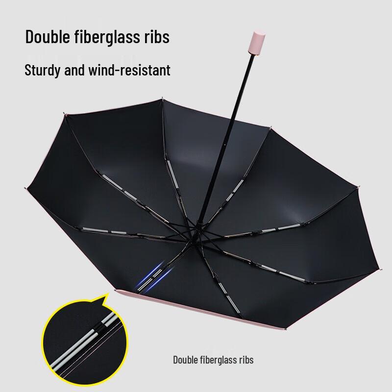Hongye 3-Fold Black UV Protection Umbrella