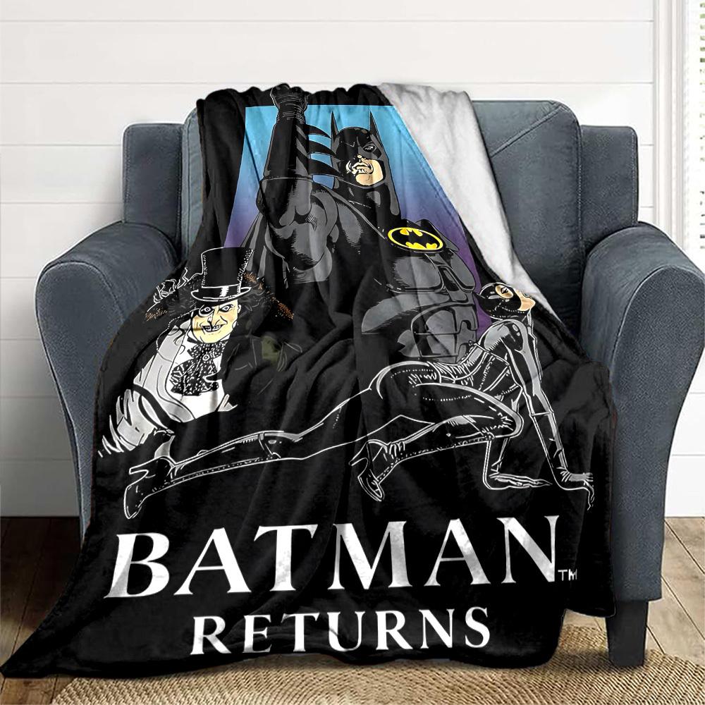 1pc Batman Blanket Lightweight Flannel Throw For Sofa, Bed, Travel, Camping, Livingroom, Office, Couch, Chair, And Bed