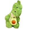 Cute Green Dinosaur Plushie With Avocado Backpack Bag Stuffed Forest Wild Animals Cuddly Plush Toy Doll Gift For Boy Birthday