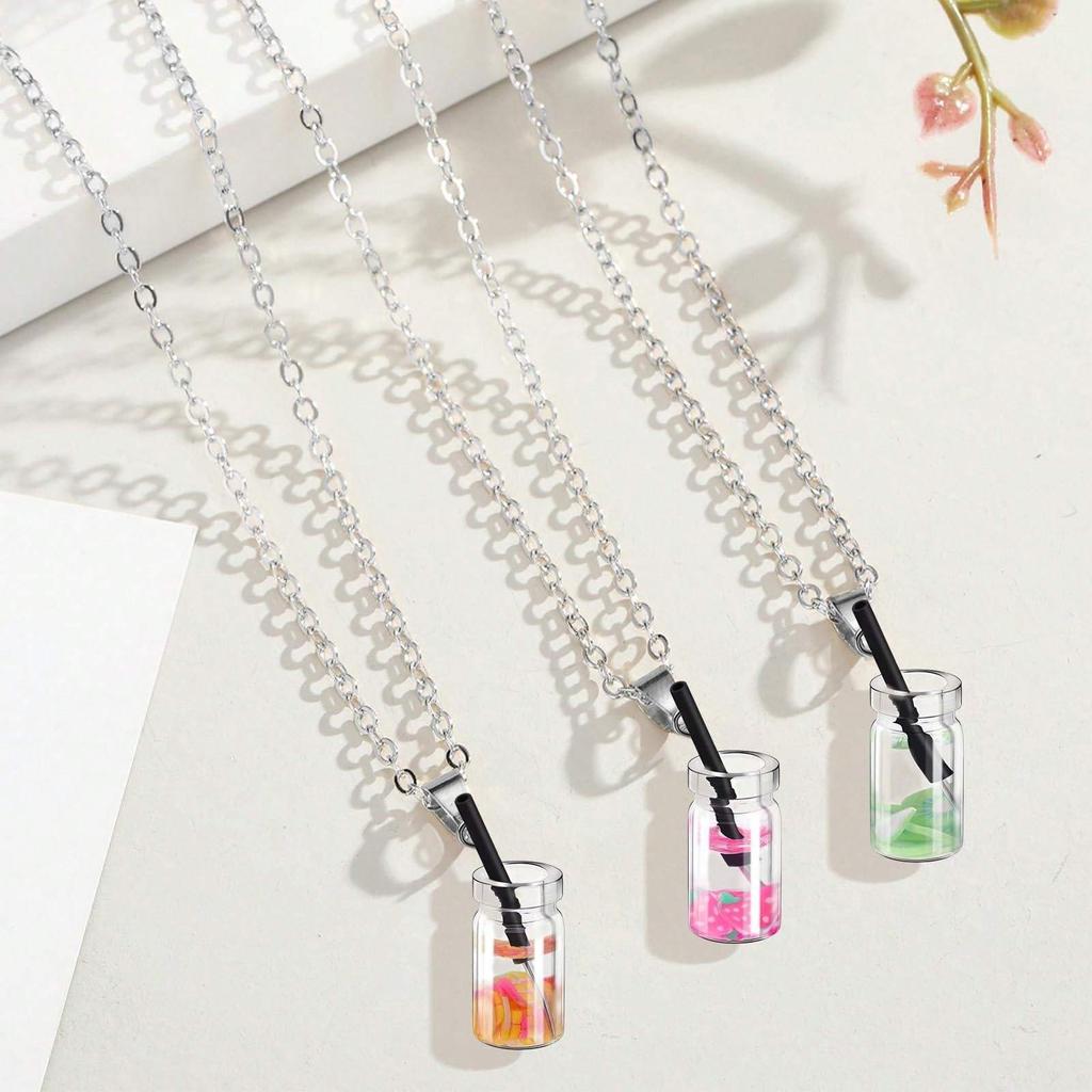 5/10/20pcs Random Mixed Round Fruit Cup Pendant Water Cup DIY Bracelet Necklace Earrings Keychain Foot Chain Pendant