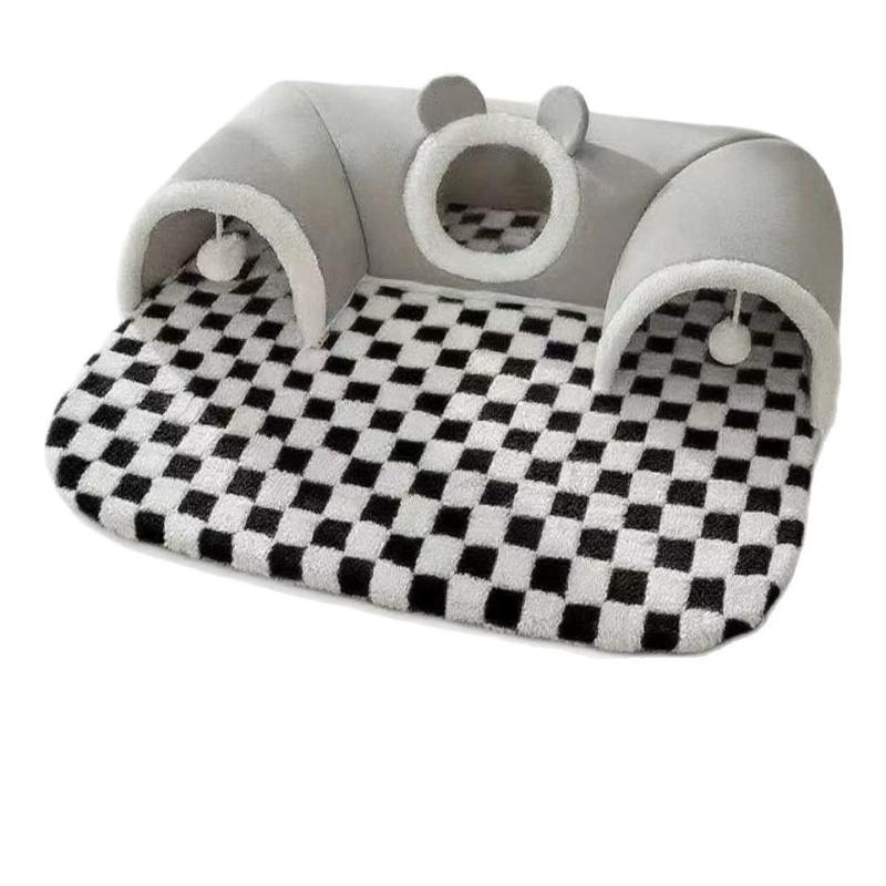 Cat Bed Tunnel Cat Play Tunnel Warm Shelter Tent House Toys for Dog Pet Animal Indoor Outdoor Wall-Corner Games Outside