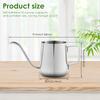 Kleine Gießkanne (350 ml) für Zimmerpflanzen, rostfreier Edelstahl 304 mit ergonomischem Griff
