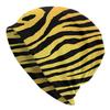 Zebra Stripe Beanie Chemo Hat Unisex Daily Headwear Knitted Hat Scarf Nightcap Slouchy Skull Cap for Women Men