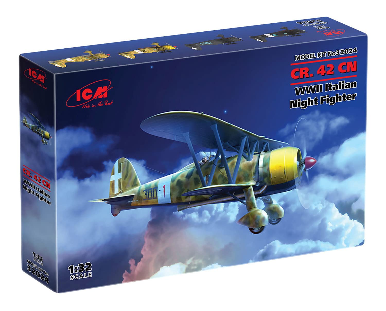 

ICM 1/32 Italian Air Force Fiat CR.42CN Night Fighter Plastic Model Kit 32024