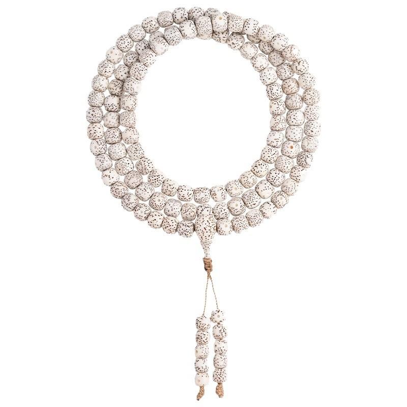 Natural Star Moon Bodhi Seed108Old-style Buddhist Prayer Beads, Long String of Beads with Blank Spaces, High-density Bracelet, Vintage Style