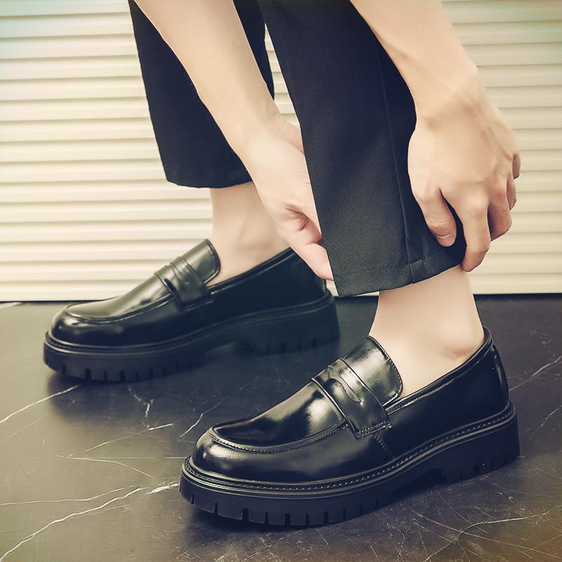 Lederschuhe, Herbst, britischer Stil, Plateau, Business, Freizeit, Höhenerhöhung, Nachtclub, Friseur, faul, Doudou-Schuhe, Hochzeitsschuhe