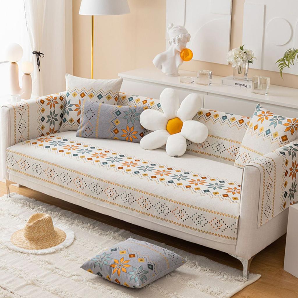 Bohemian Style Sofa Cushion, Anti Scratch Sofa Cushion, All Season Furniture Protection, Used for Bedroom, Living Room, Home Decoration Sofa Cushion