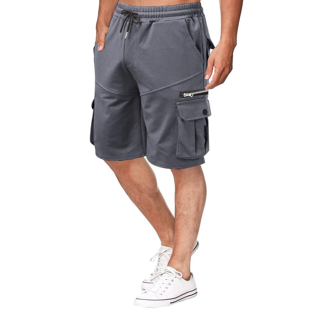 Summer Workwear Shorts Loose Five Quarter Pants, Mid Length Pants, Multi Pocket Casual Pants Men’s Shorts