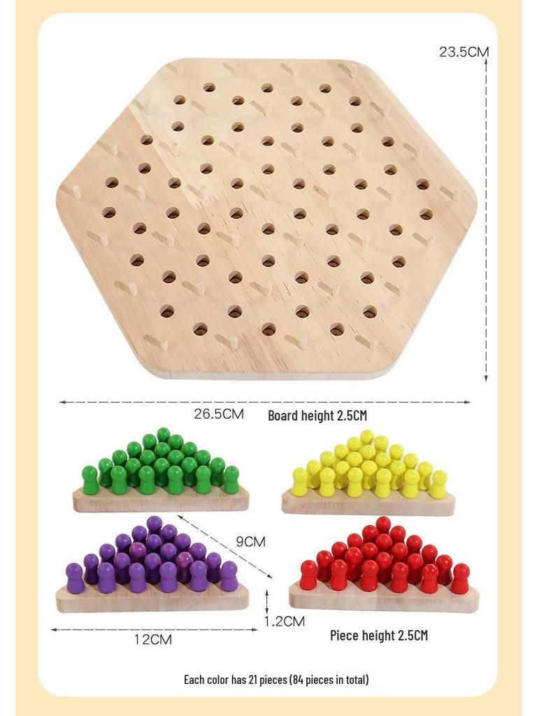 Geometric Triangle Chess Game: Rubber Band Training & Family Interactive Educational Toy