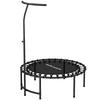 Rebounder Trampoline, 5-Level Adjustable Handle, Workout Trampoline, Black