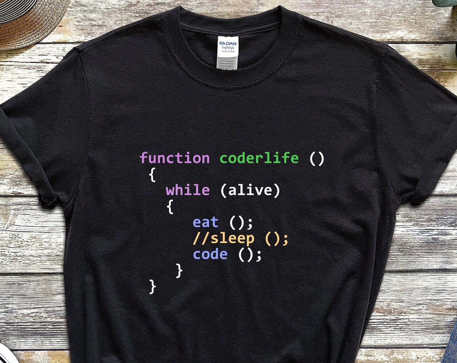 Programmer Shirt, Javascript Shirt, Eat Sleep Code Repeat Tshirt, Web Developer Tshirt, Java Programmer Shirt, Java code Tshirt, Computing 4XL