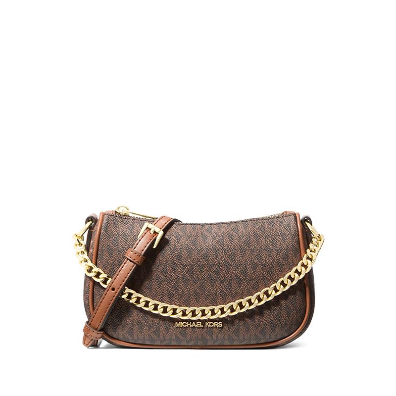 

Michael Kors MK Carmela Metal Chain Underarm Bag Women Shoulder Bag Dark-Brown 35F4G1QC1B-200 Basic Set (Bag+Dust Bag)