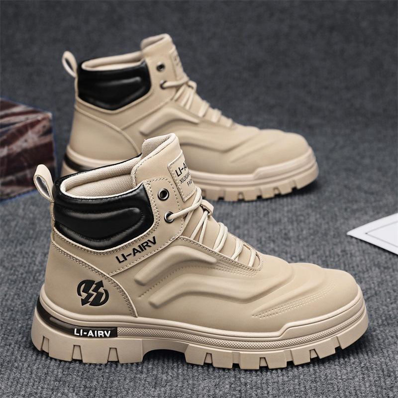 

Outdoor men s boots autumn and winter 2024 new high-top Martin boots men s tooling locomotive boots men s casual trendy shoes 44