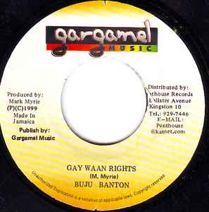 

7inch Record BUJU BANTON - Gay Waan Rights NONE Gargamel Music 1999 Jamaica Reggae, Ska & Dub Used