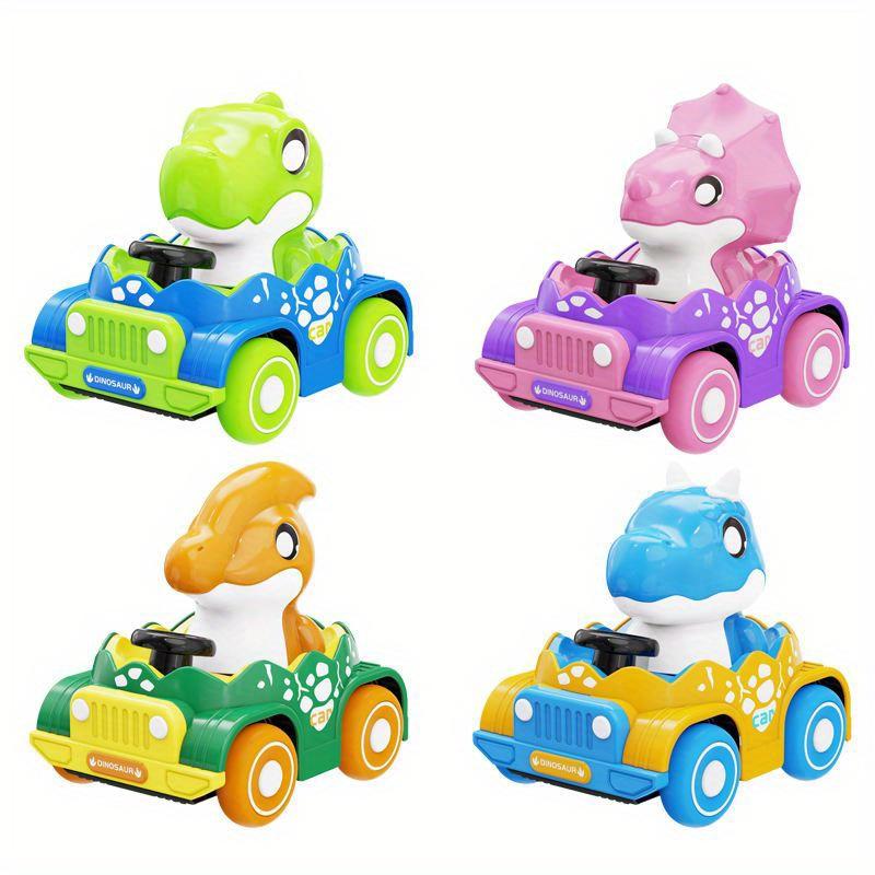 

New Cartoon Plastic Car Dinosaur Construction Truck Friction Toy Inertia Dinosaur Car 6-12 Months Old Baby Gift