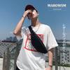 Waist Waist Shoulder Simple Black [MaRowsm] Artisan-made Pouch, Bag, Bag, Design, Unisex,