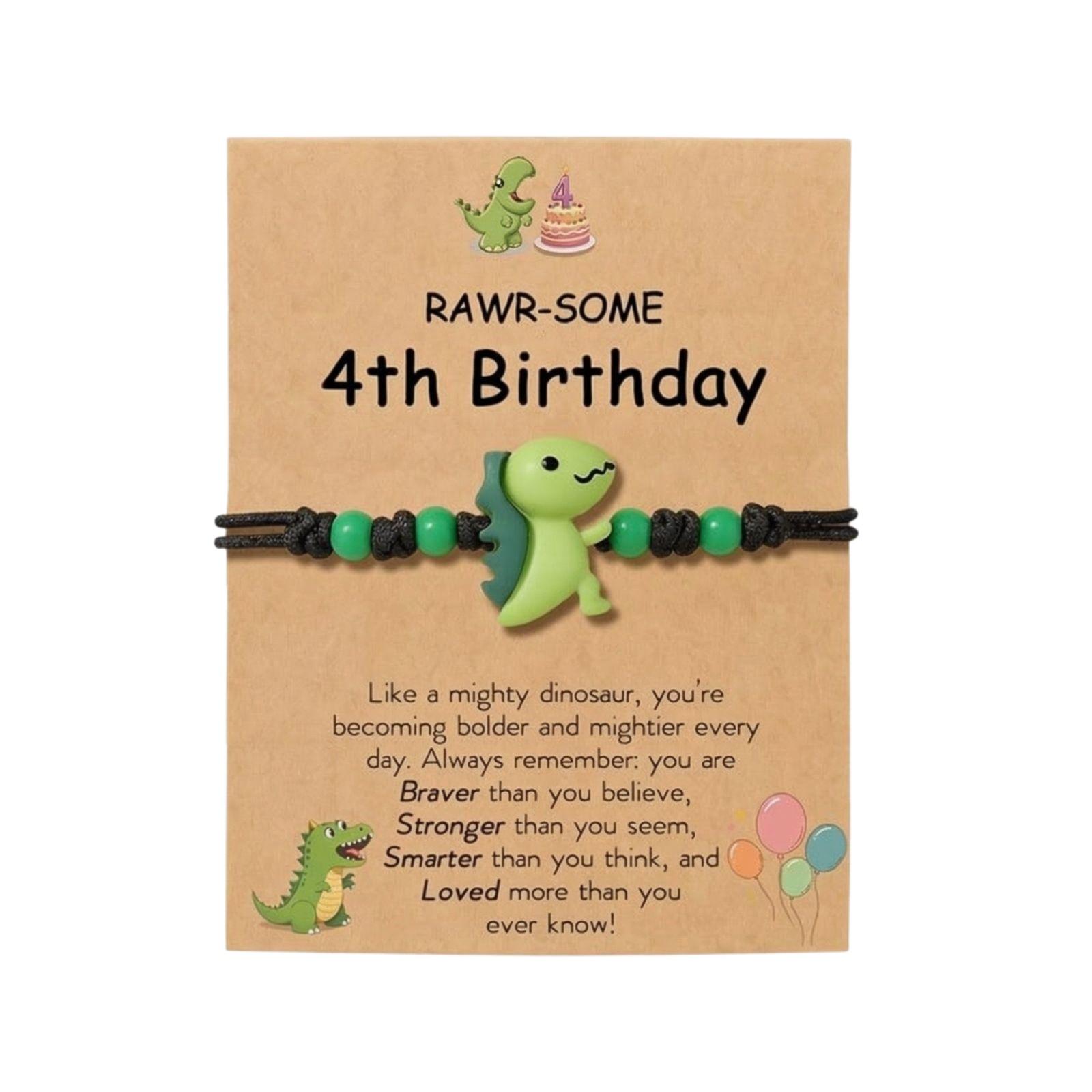 

Маленький Динозавр Ручной Работы Регулируемый Браслет One Size