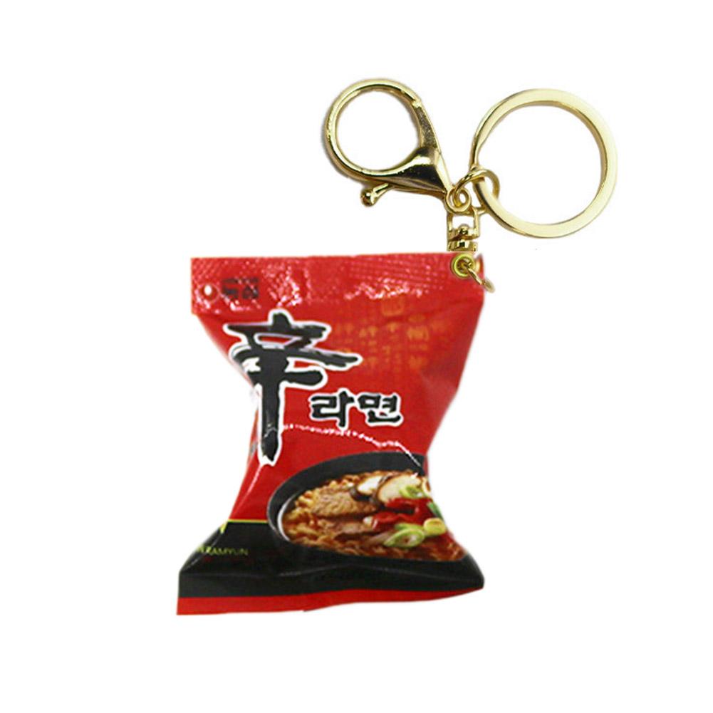 Korean Simulation Instant Noodles Keychain On The Phone Mini Snacks Pendant Bag Pendant Car Key Ring Gifts