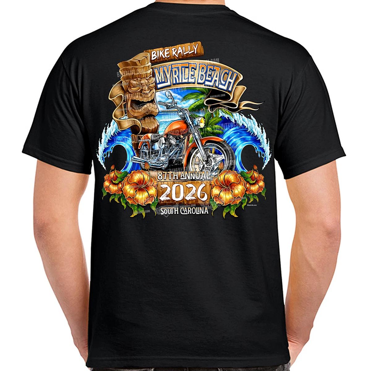T-Shirt 2026 Myrtle Beach Bike Rally Tiki Beach No Harley XXXXL