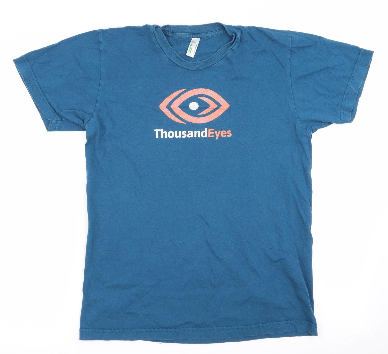 Sustainable Edition Womens Blue Cotton Blend T-Shirt Size M - Thousan 3XL