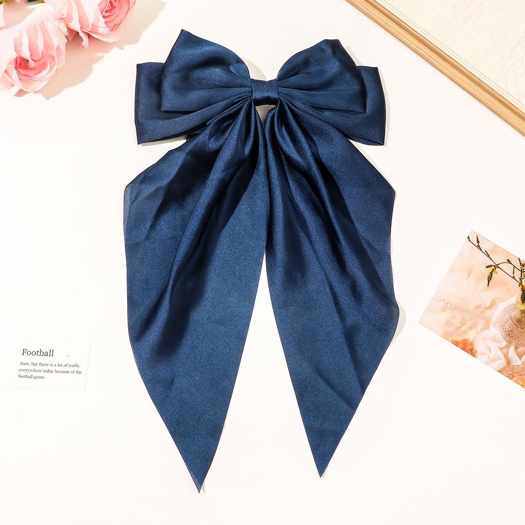 Elegant Bow Barrettes Women Temperament Ponytail Hairpin Hair Clip Girls Black Red Big Ribbon Hair Clip Fashion Hair Accessories