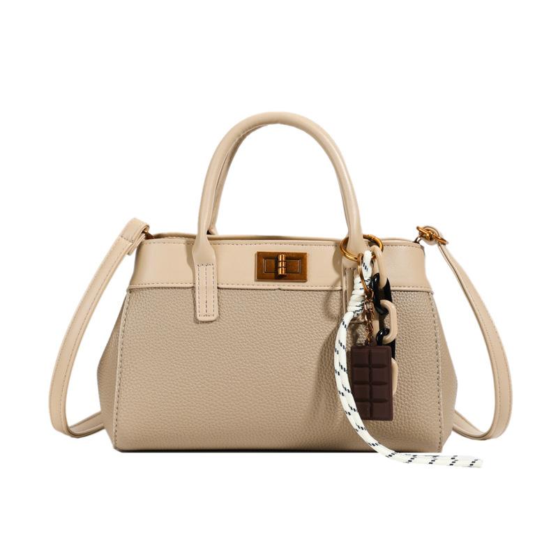 

Портативная маленькая квадратная сумка с узором личи для женщин, новая коллекция весна 2025, модная сумка через плечо в корейском стиле, высококачественная повседневная сумка через плечо коричный