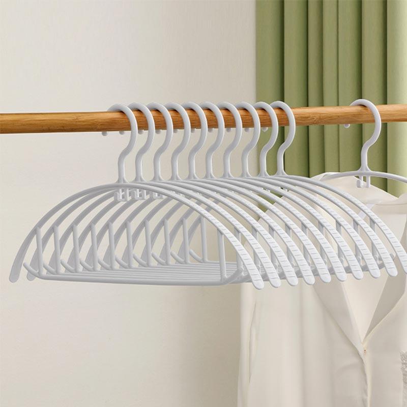 

Houseeker противоскользящая вешалка для одежды без следов, бытовая сушилка для одежды с широкими плечами, многофункциональный пластиковый органайзер для гардероба M белый