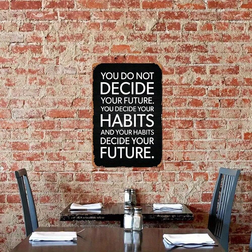 Vintage Tin Metal Sign 8x12 Wall Art Inspirational Quote Home Decor Kitchen Office Retro Wall Decor