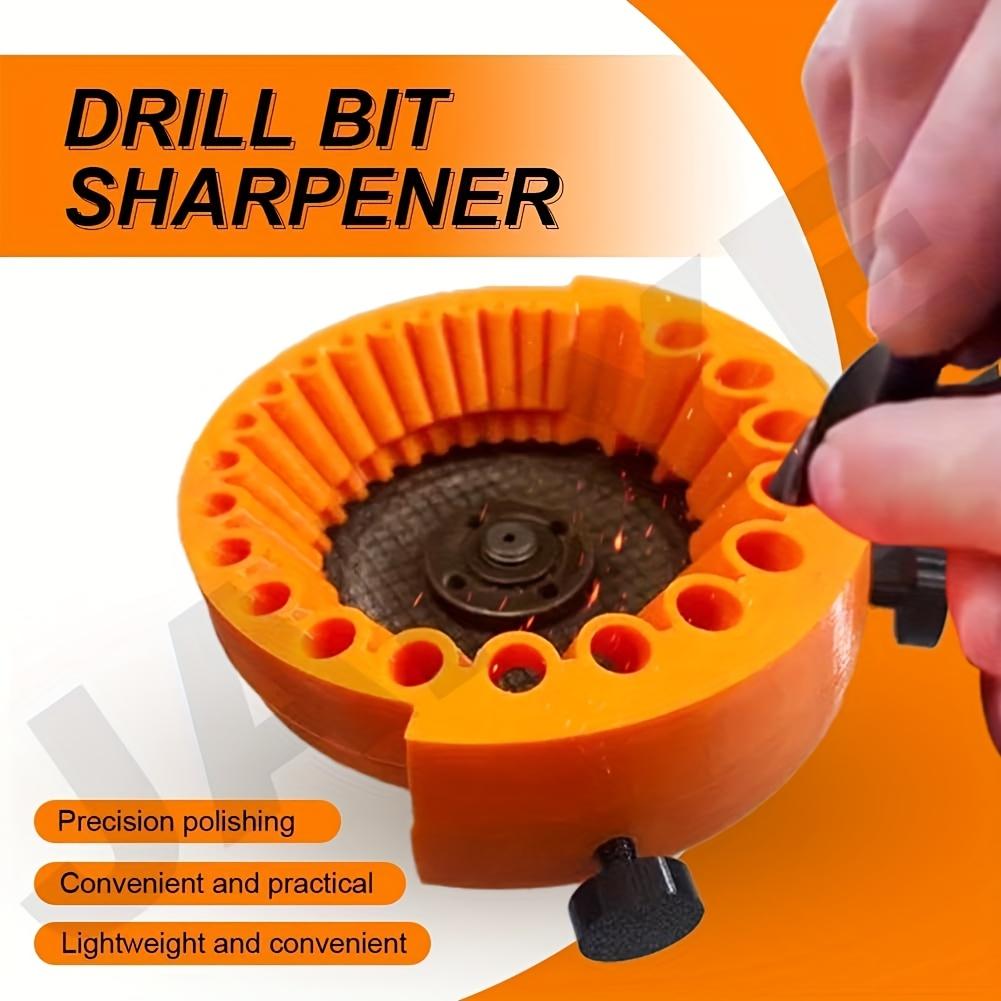 Green/black drill bit sharpener with 6 sharpening stations - Electric drill bit grinder, suitable for 2-13mm bits, durable plastic structure, ideal 