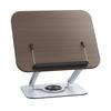 Book Stand Foldable   Book Holder with 360 Degrees  Rotating Base Elastic Clips for Recipe Tablet Laptop
