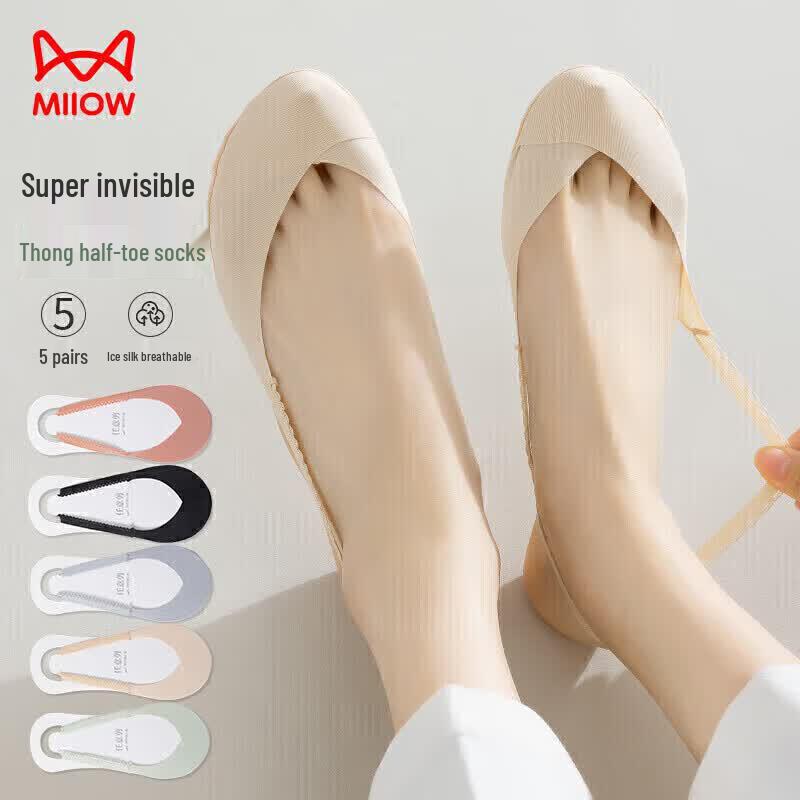 Maoren Women s Invisible Sling Half-Palm Socks One Size