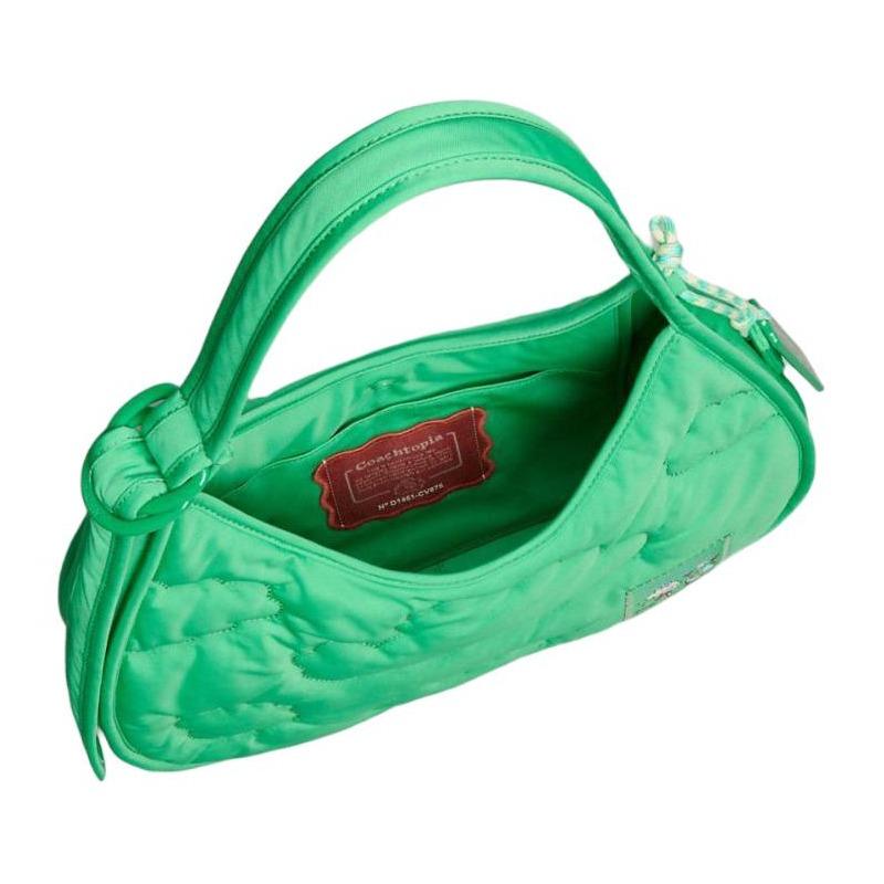 Coachtopia Ergo Polyester Shoulder Tote Bag Green CV875-X9N