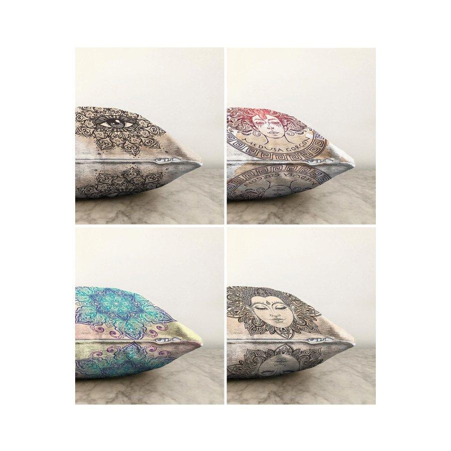 4-teiliges doppelseitiges, digital bedrucktes Kissenbezug-Set