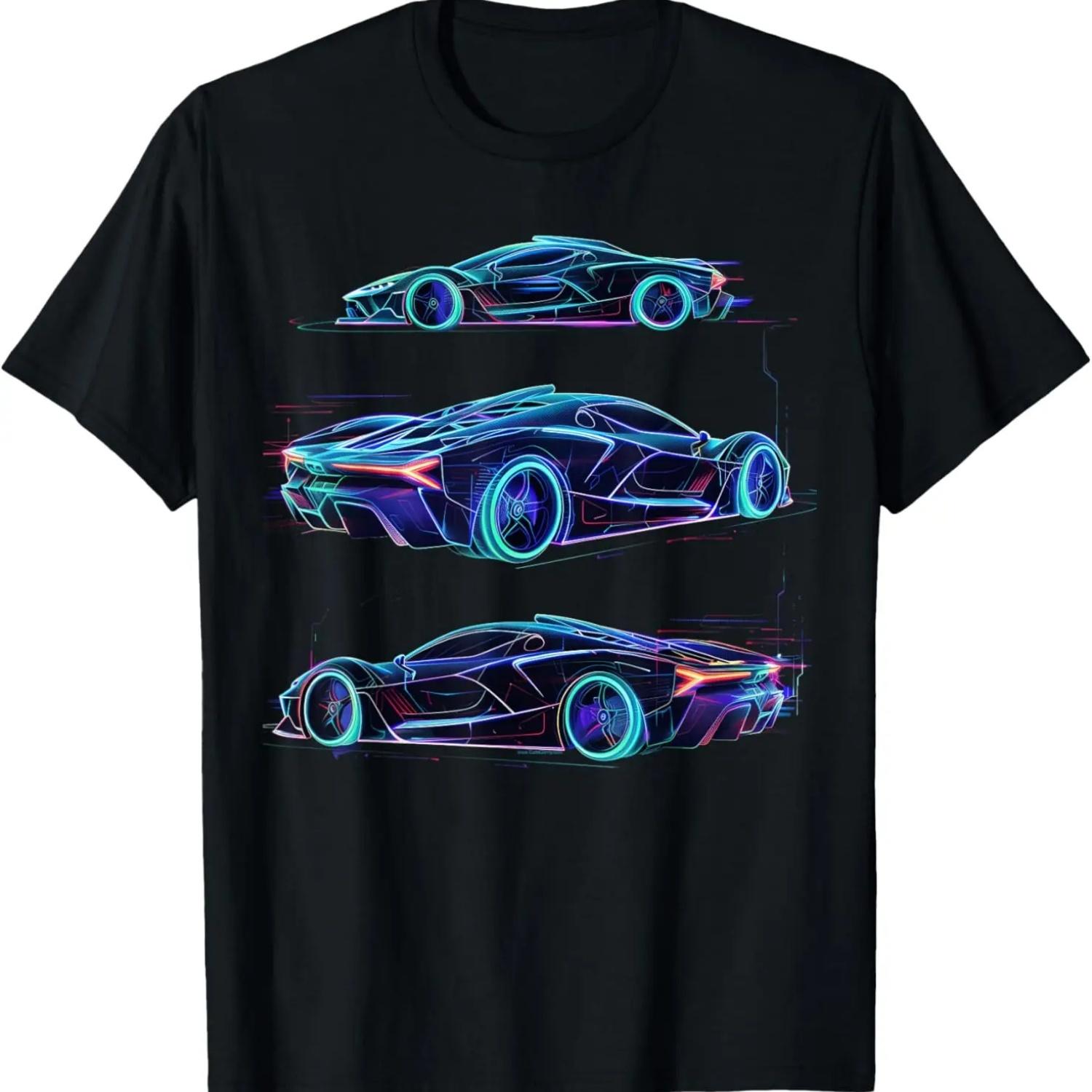 

Concept Sports Гоночный Автомобиль Суперкар Парень Подросток Футуристический Графический Футболка S чёрный