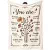Christian Floral Throw Blanket Inspirational Scripture Faith Gift for Women Religious Birthday Gift for Mom Sister Daughter